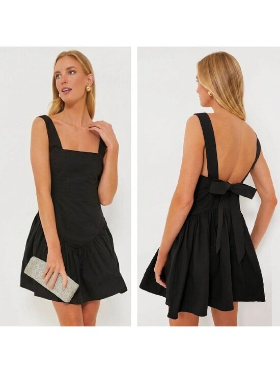 OPT Dresses & Skirts - OPT One Pretty Thing Black Sleeveless Savvas Tie Shoulder Mini Dress size S NWT